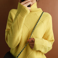 Seraphina| Maglione in maglia grossa con collo alto e morbido