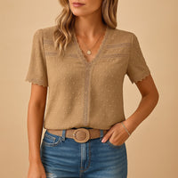 Seraphina | Romantic And Airy Swiss Dot Lace Blouse
