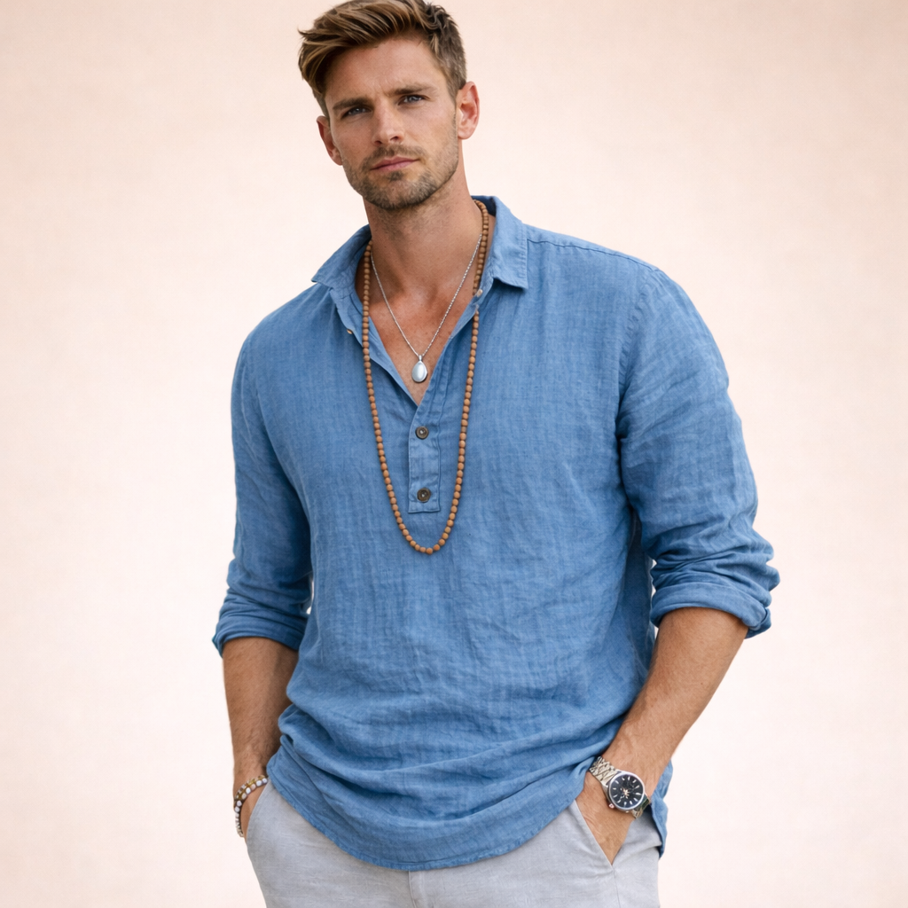 Mason | Men’s Cotton-Linen Shirt for Effortless Everyday Style 0