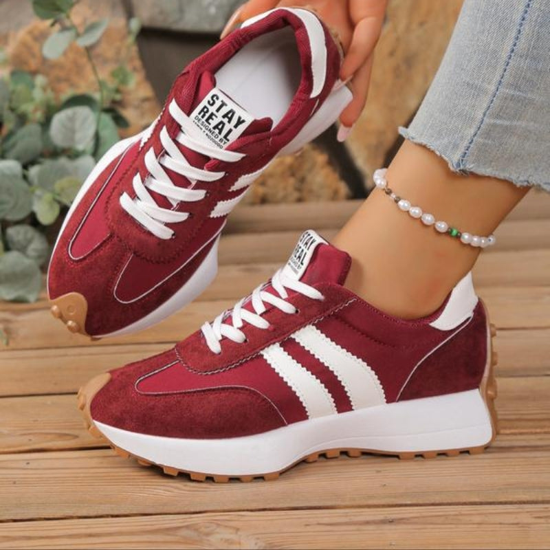 Megan | Retro Platform Suede-Look Sneakers 3