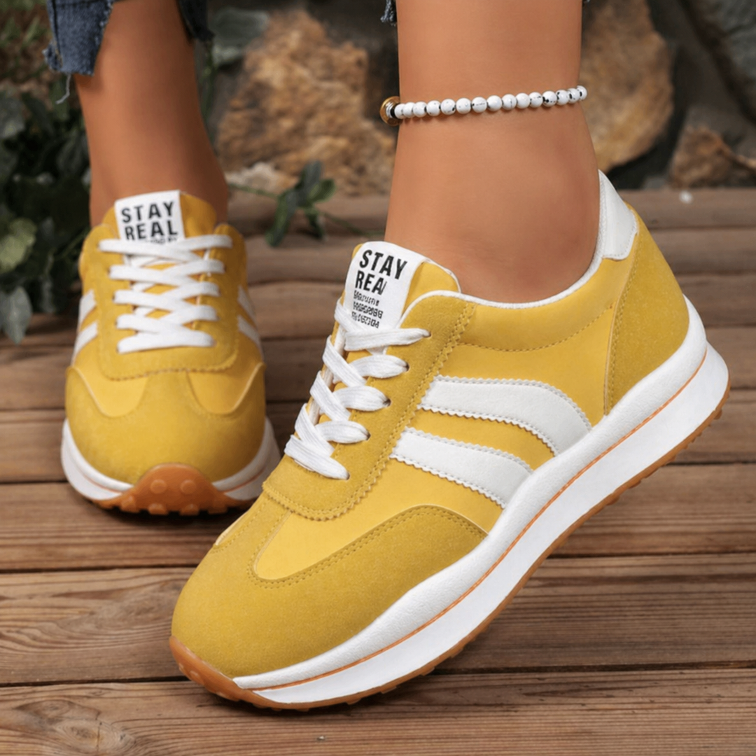 Megan | Retro Platform Suede-Look Sneakers 5
