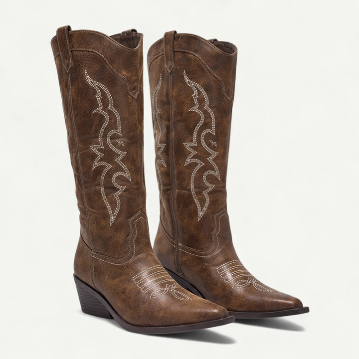Mella | Western Calf High Cowboy Boots for Women 1