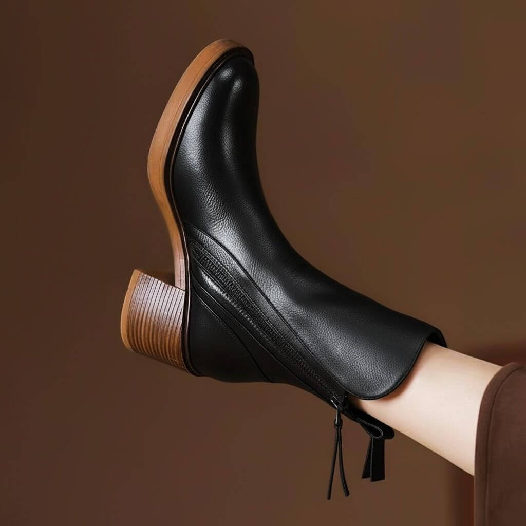Mia | Elegant and Stylish Leather Ankle Boots 3
