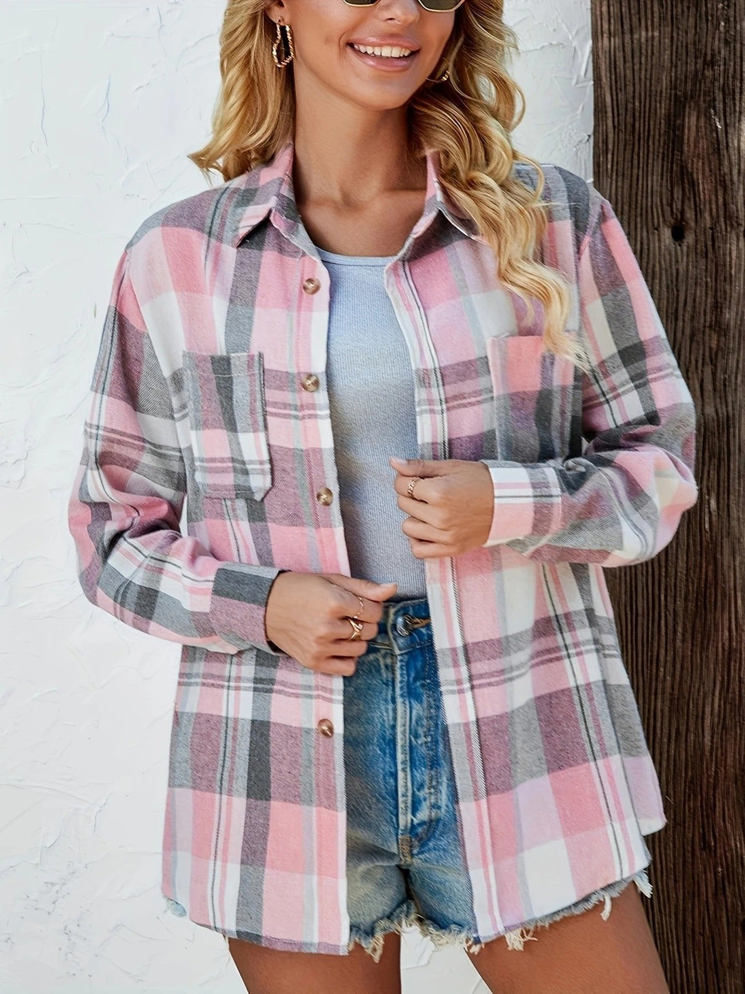 Mia | Oversized Plaid Flannel Shirt 2