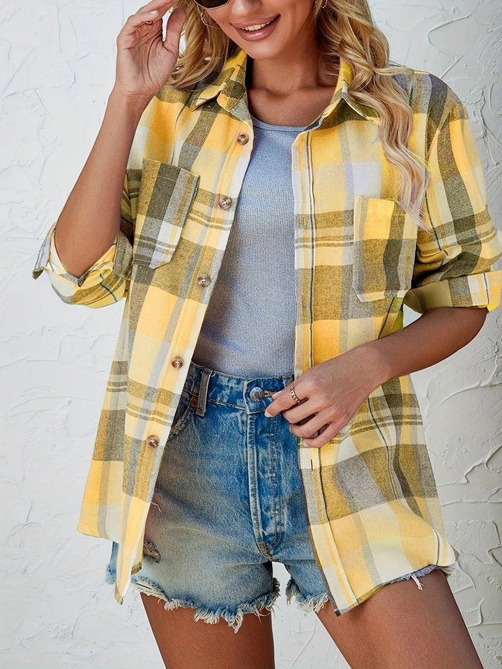 Mia | Oversized Plaid Flannel Shirt 7