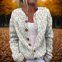 Julia | Comfortable and Elegant Flower Art Cardigan