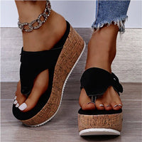 Elena | Stylish Cork Platform Wedge Sandals