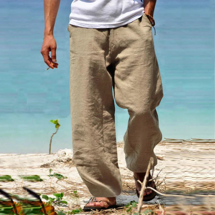 Milan | Men's Linen Pants - Lightweight, Classic Cut Trousers 0