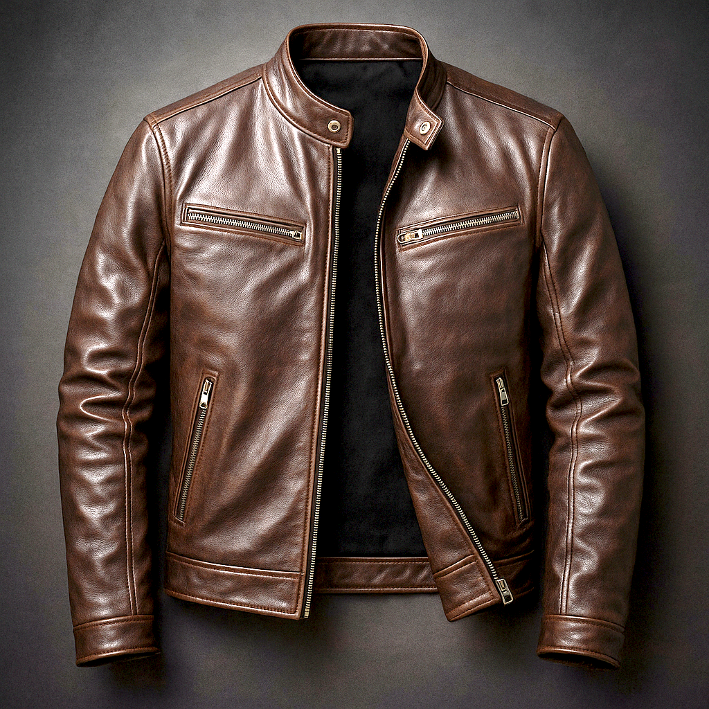 Milan | Timeless and robust vintage leather jacket 0