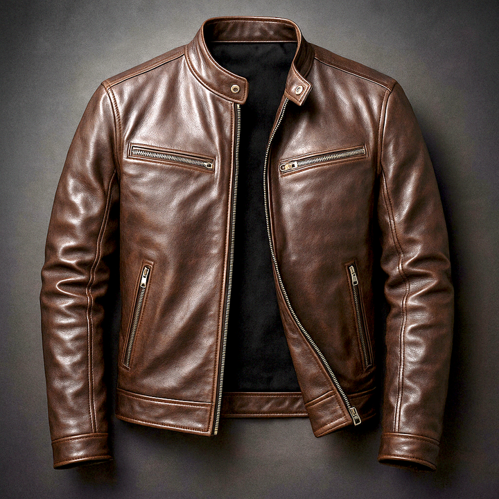 Milan | Timeless and robust vintage leather jacket 0