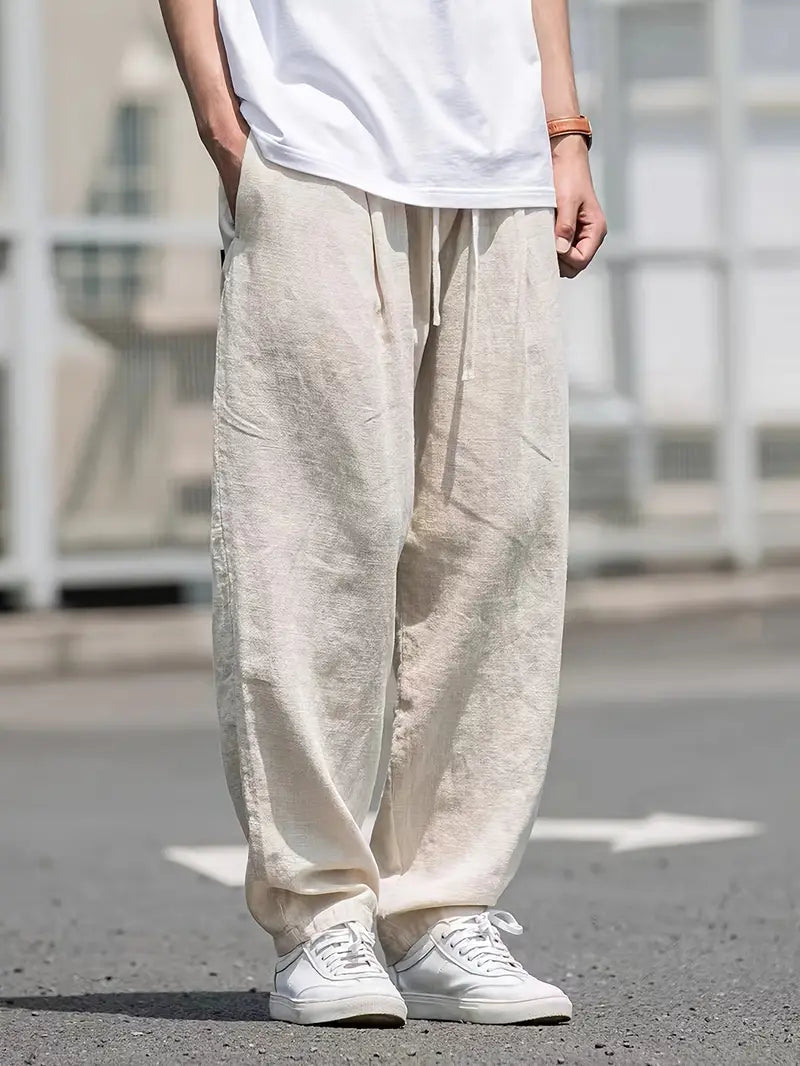 Montavio | Men’s Premium Linen Relaxed Trousers 3