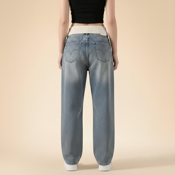 Nora | Wide Leg Baggy Jeans – Vintage-Washed, Comfortable & Trendy 1