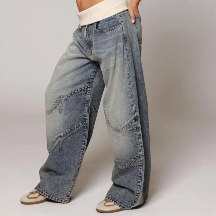 Nora | Wide Leg Baggy Jeans – Vintage-Washed, Comfortable & Trendy 4