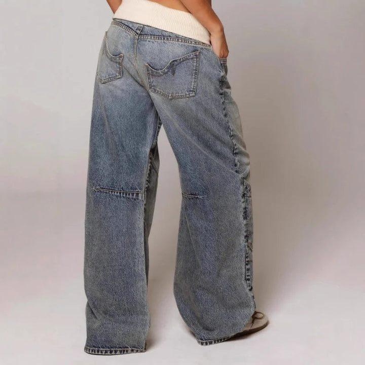 Nora | Wide Leg Baggy Jeans – Vintage-Washed, Comfortable & Trendy 6