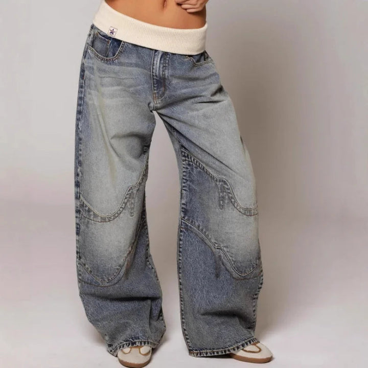 Nora | Wide Leg Baggy Jeans – Vintage-Washed, Comfortable & Trendy 7