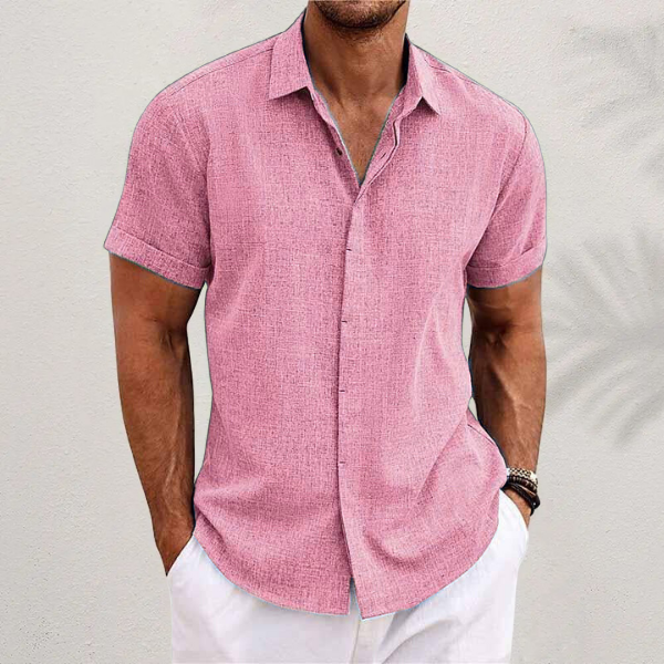 OLIVER | Short-sleeved shirt made of cotton and linen 8