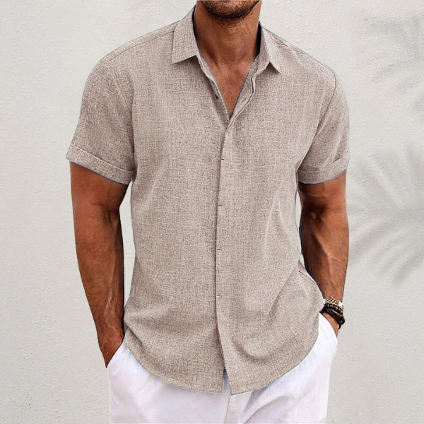 OLIVER | Short-sleeved shirt made of cotton and linen 9