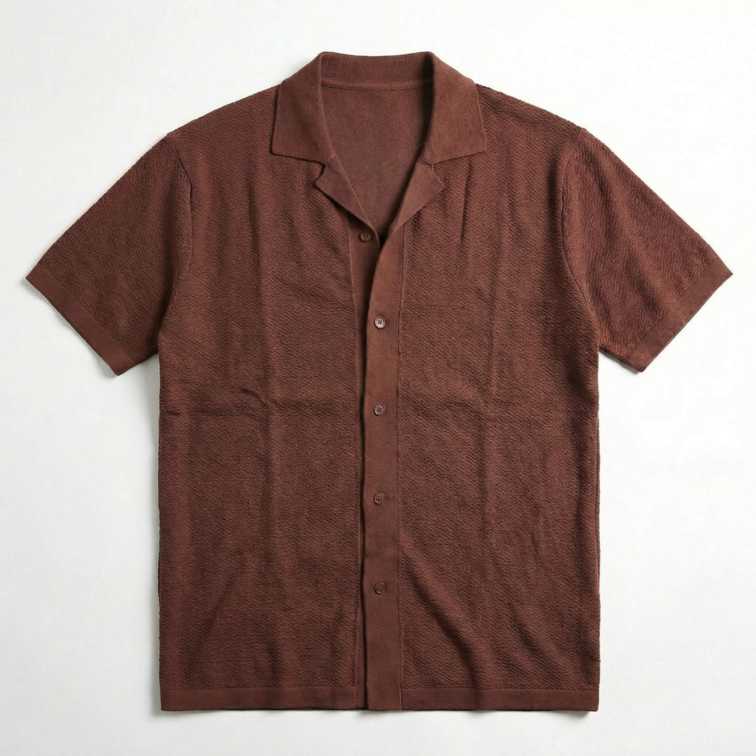 Olivar | Premium Textured, Relaxed Fit Men’s Polo Shirt - Sophisticated Camp Collar 0