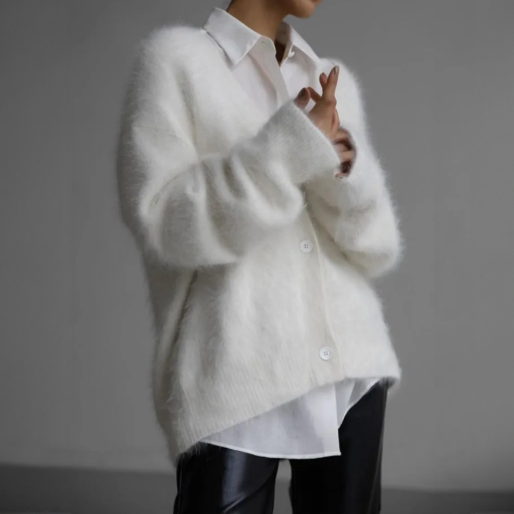 Olivia | Cashmere and Nylon Loose Cardigan 6