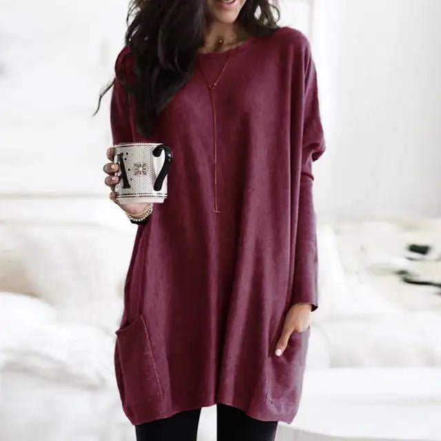 Olivia | Comfortable And Warm oversized pocket tunic top 1