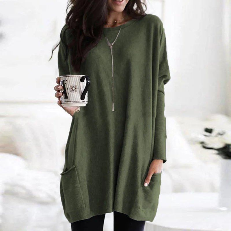 Olivia | Comfortable And Warm oversized pocket tunic top 13