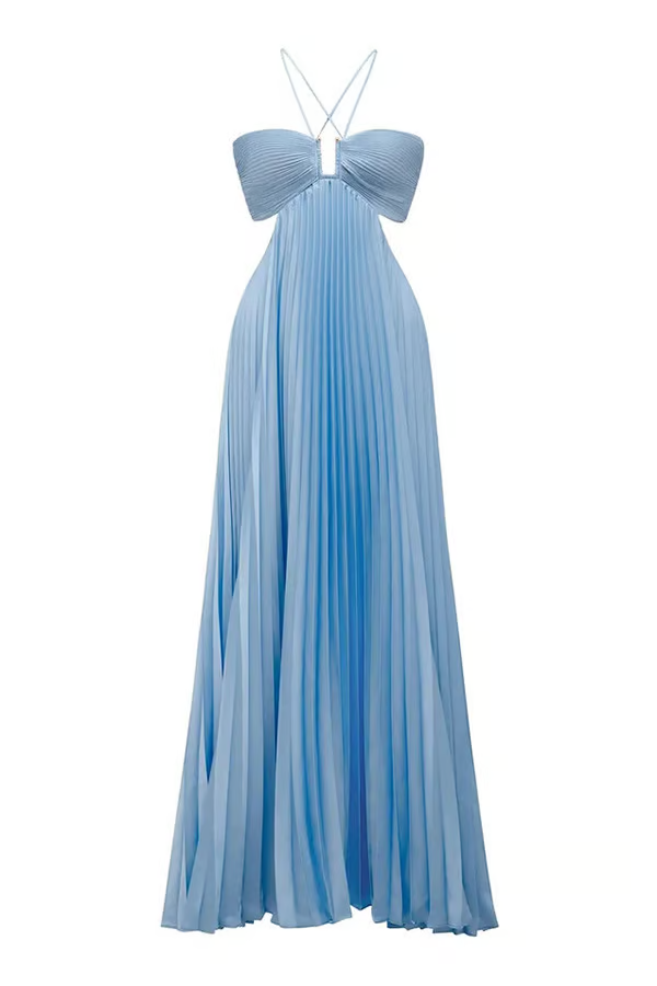 Olivia | Elegant Halterneck Maxi Wedding Guest Dress 6