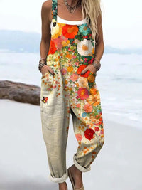 Grace | Bold And Vibrant Floral Wide-Leg Jumpsuit