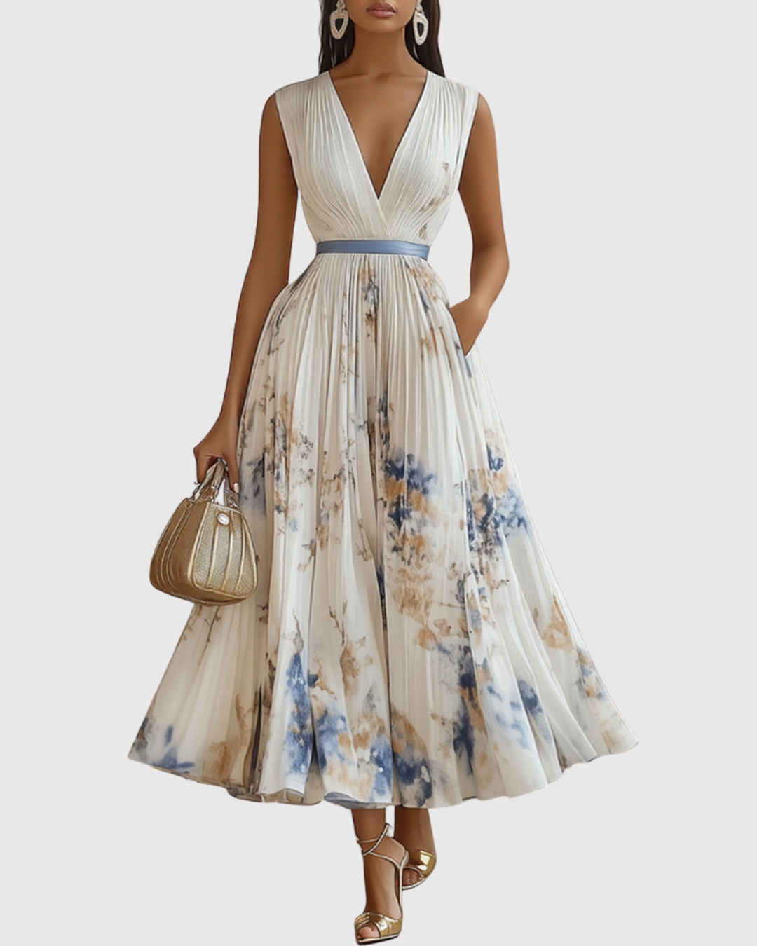 Ravella | Floral Maxi Dress Long Sleeve Elegant Soft Fit 1