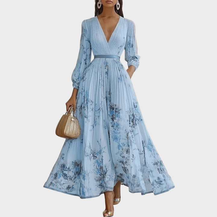 Ravella | Floral Maxi Dress Long Sleeve Elegant Soft Fit 4