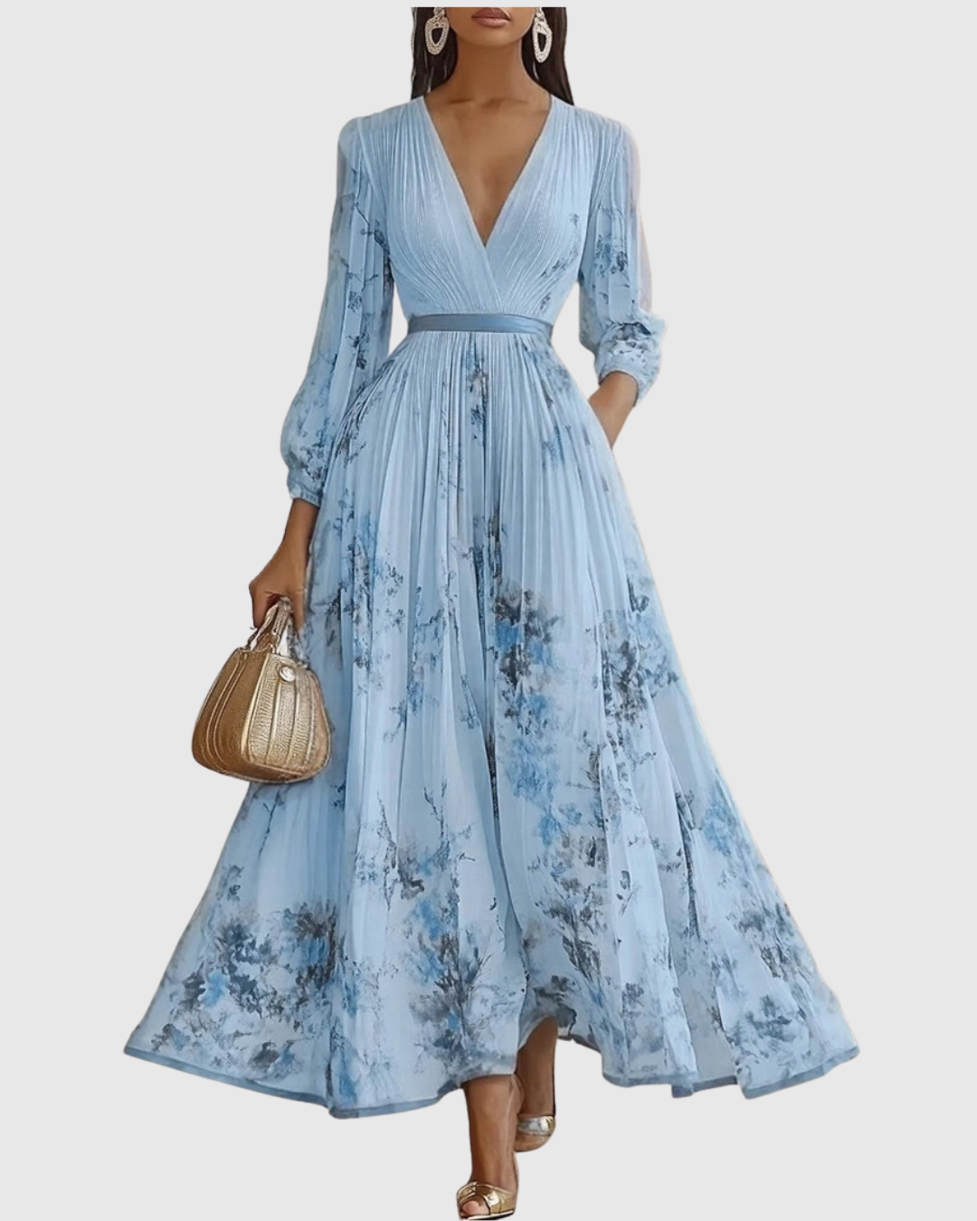 Ravella | Floral Maxi Dress Long Sleeve Elegant Soft Fit 6