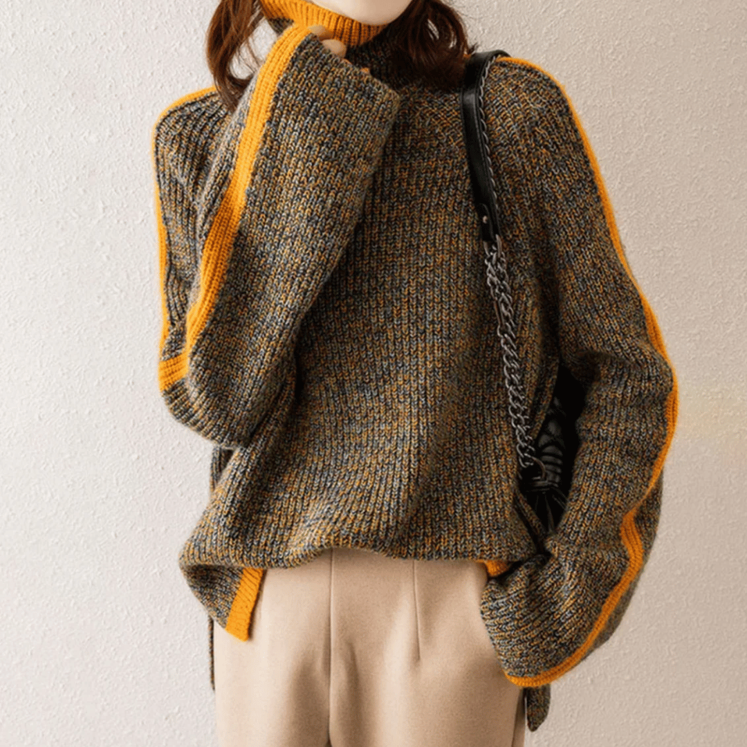 Ravelyn | Melange Knit Turtleneck 3