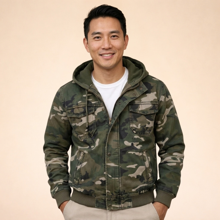 Ravento | Men’s Urban Camouflage Cargo Jacket 0