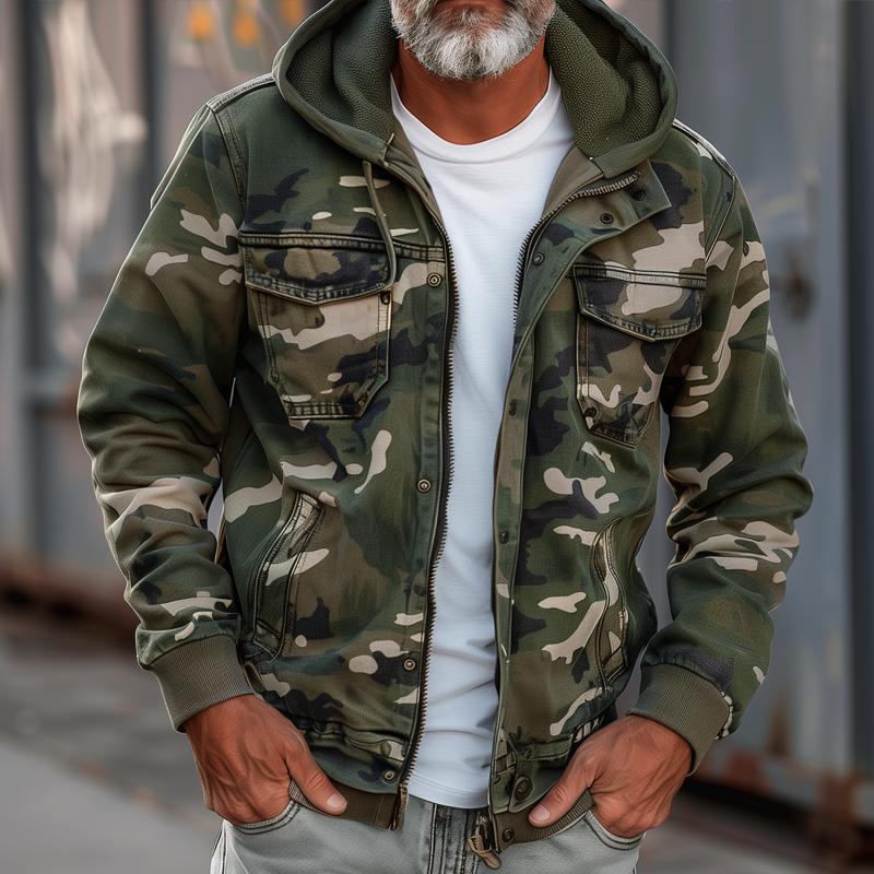 Ravento | Men’s Urban Camouflage Cargo Jacket 3