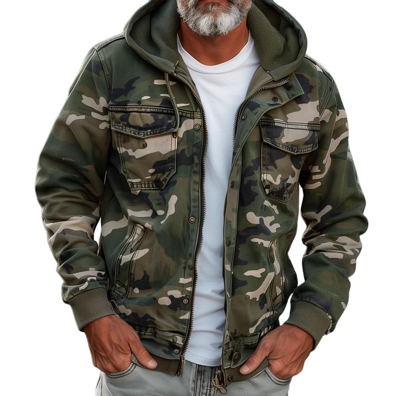 Ravento | Men’s Urban Camouflage Cargo Jacket 4