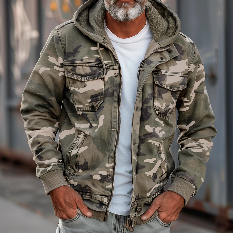 Ravento | Men’s Urban Camouflage Cargo Jacket 6