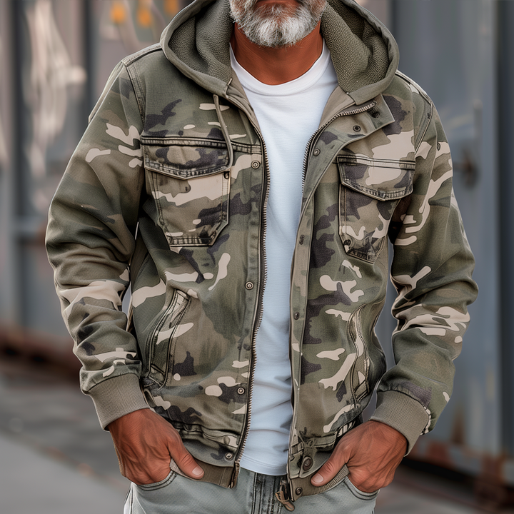 Ravento | Men’s Urban Camouflage Cargo Jacket 6