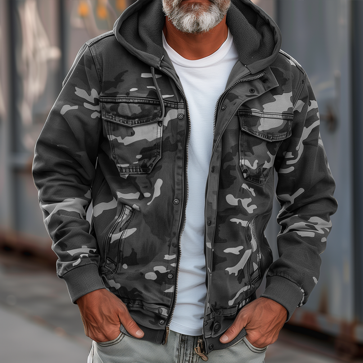 Ravento | Men’s Urban Camouflage Cargo Jacket 7