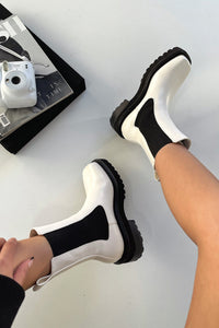 Bella | Modern and Comfortable Two-Tone Ankle Boots