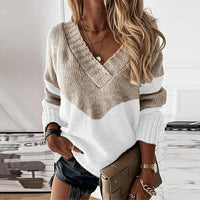 Lily | Elegant Soft Cotton V-Neck Sweater