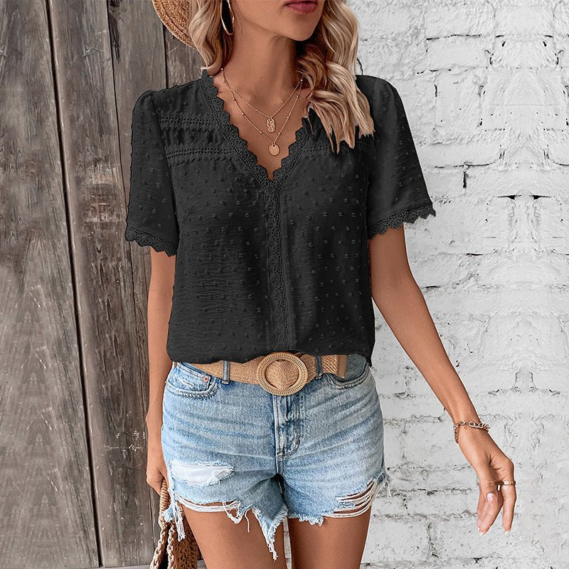 Sarah | Romantic And Breezy Bohemian Swiss Dot Blouse 6