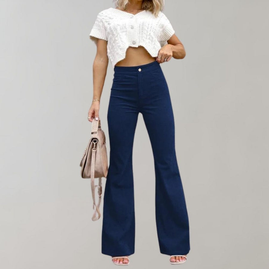Sarah | Stylish Corduroy Flare Pants 3