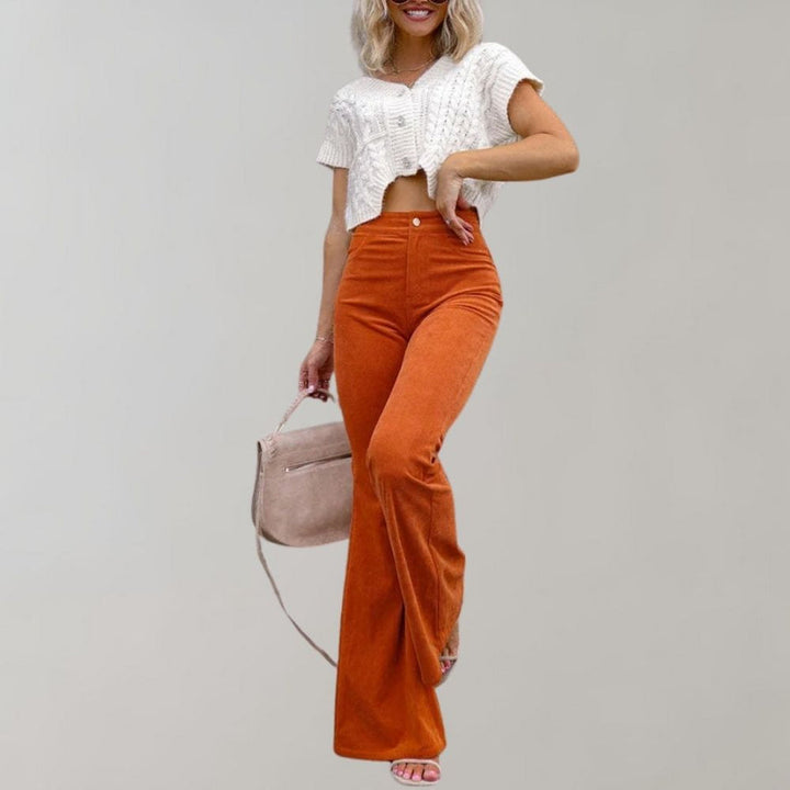 Sarah | Stylish Corduroy Flare Pants 4