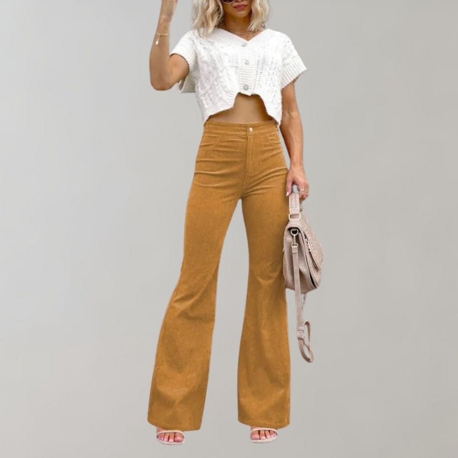 Sarah | Stylish Corduroy Flare Pants 5