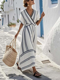 Stephanie | Abito Maxi Bohemien Intrecciato senza Tempo