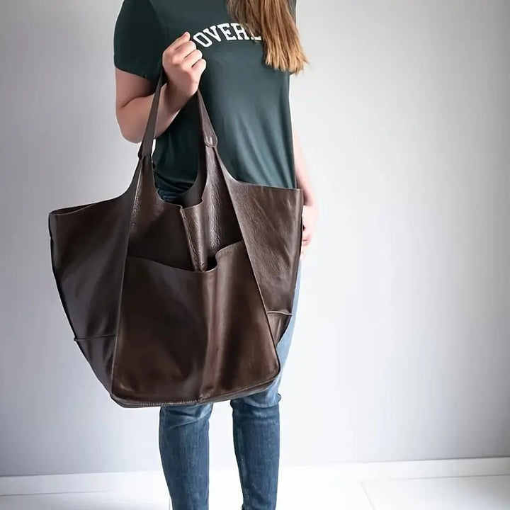 Savannah | Oversized Vegan Leather Tote Bag 5