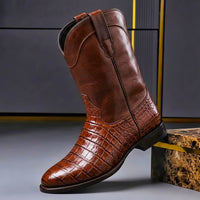 Harper | Timeless and Vintage Textured Leather Boots