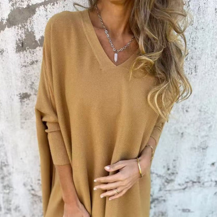 Serena | Elegant, Soft & Relaxed Women's Top - Oversized Knit V-Neck 3