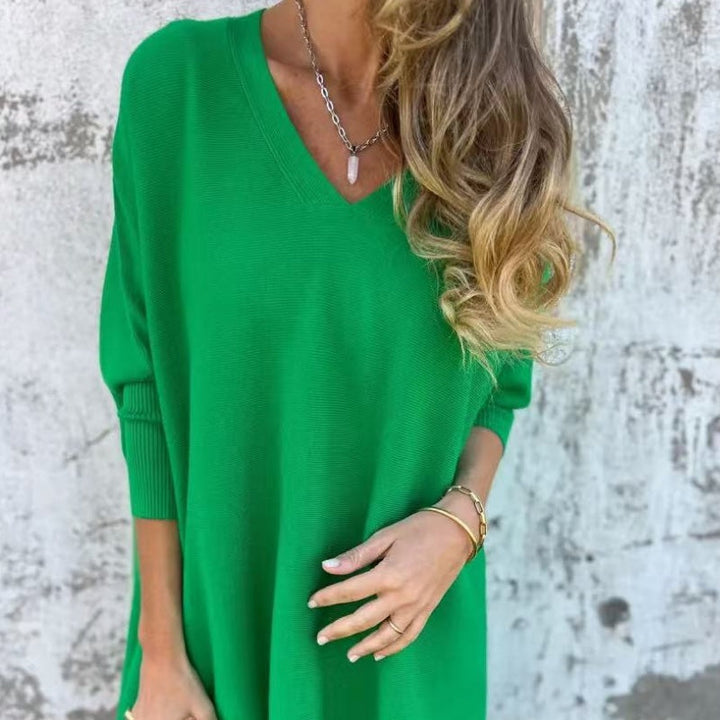 Serena | Elegant, Soft & Relaxed Women's Top - Oversized Knit V-Neck 5