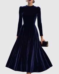 Alina  Luxurious and Timeless Velvet Midi Dress