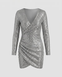 Nova | Wrap Detail Ruffle Bodycon Homecoming Dress